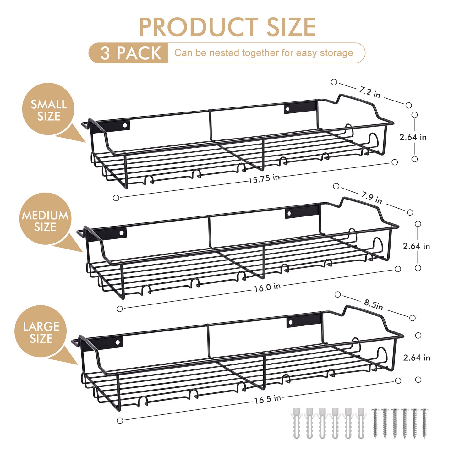 Wall Hat Racks for Baseball Caps, 3-Pack Hat Rack for Each Holder Stores Up to 20 Caps