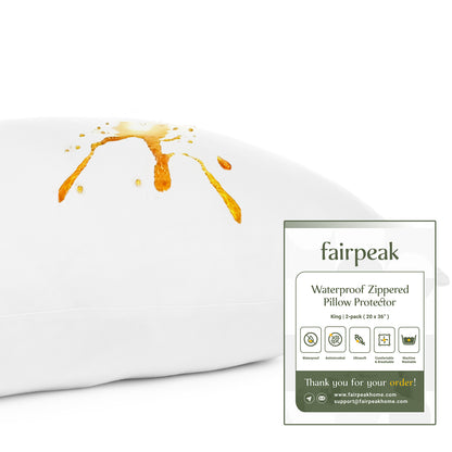 Fairpeak Waterproof Pillow Protector King Size (2P)