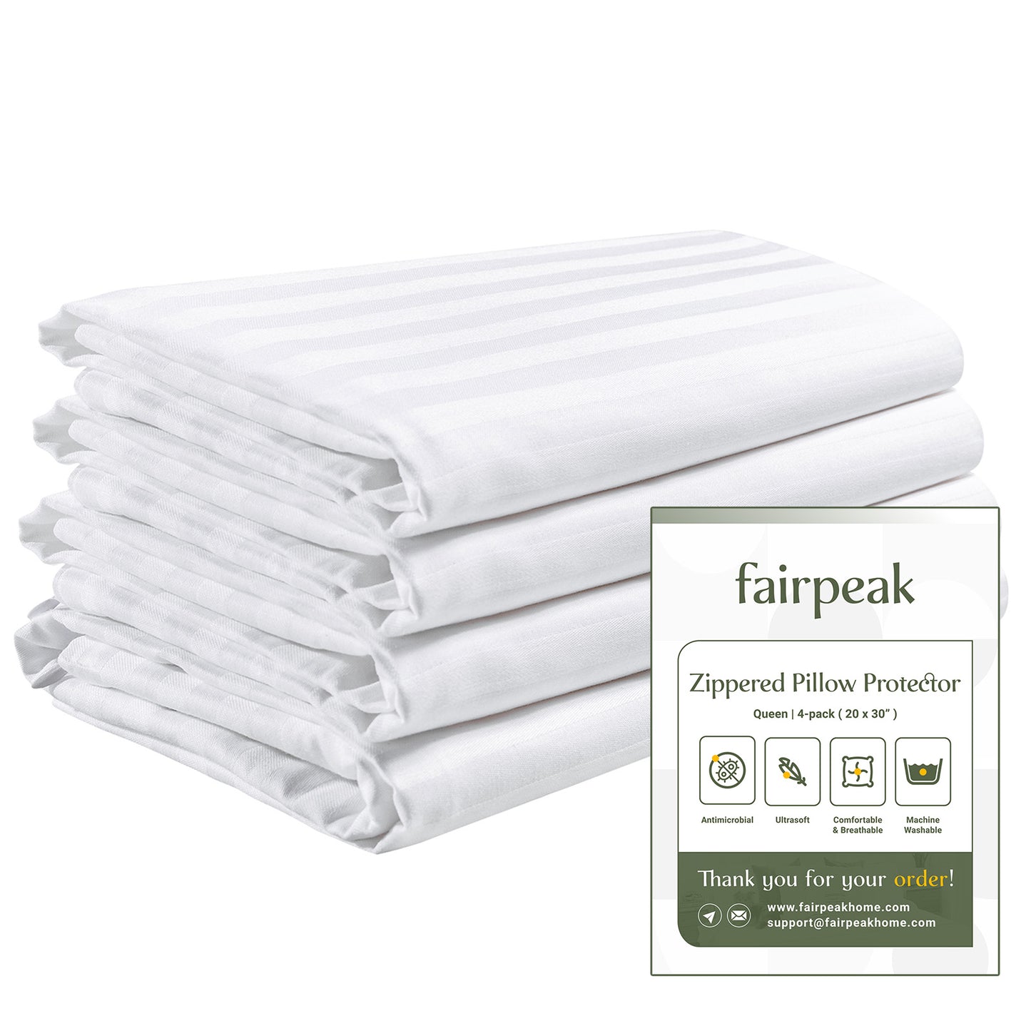 Fairpeak Pillowcases Queen Size (4P)