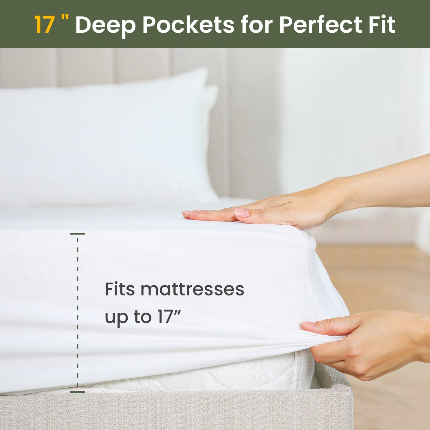 Fairpeak Waterproof Mattress Protectors Queen size